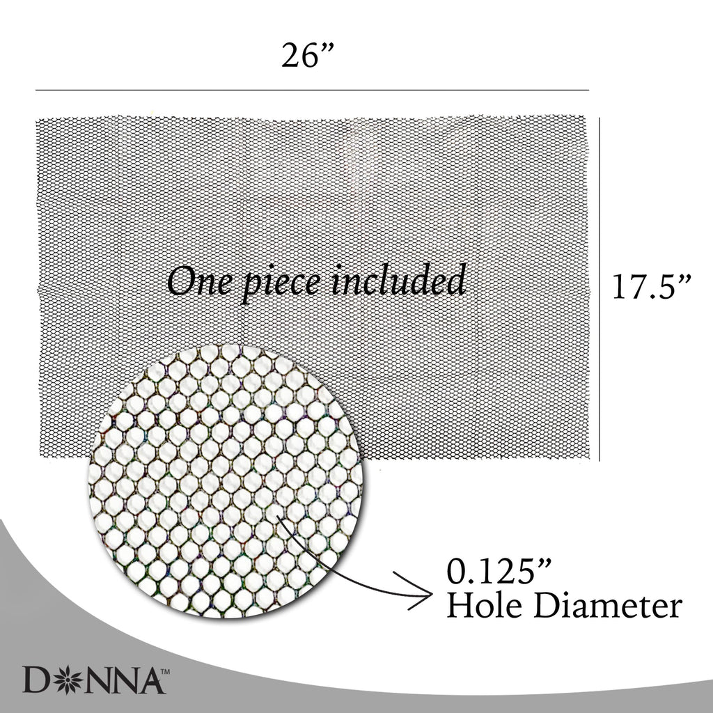 DONNA Deluxe Soft Weaving Net 17.5″ × 26″ – Triple Helix Structure Hair Net for Sew-in Weave Styles, Soft Texture Fits Scalp Contour, Durable & Flexible Mesh Fabric for Salon and Home Use, Black
