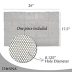 DONNA Deluxe Soft Weaving Net 17.5″ × 26″ – Triple Helix Structure Hair Net for Sew-in Weave Styles, Soft Texture Fits Scalp Contour, Durable & Flexible Mesh Fabric for Salon and Home Use, Black