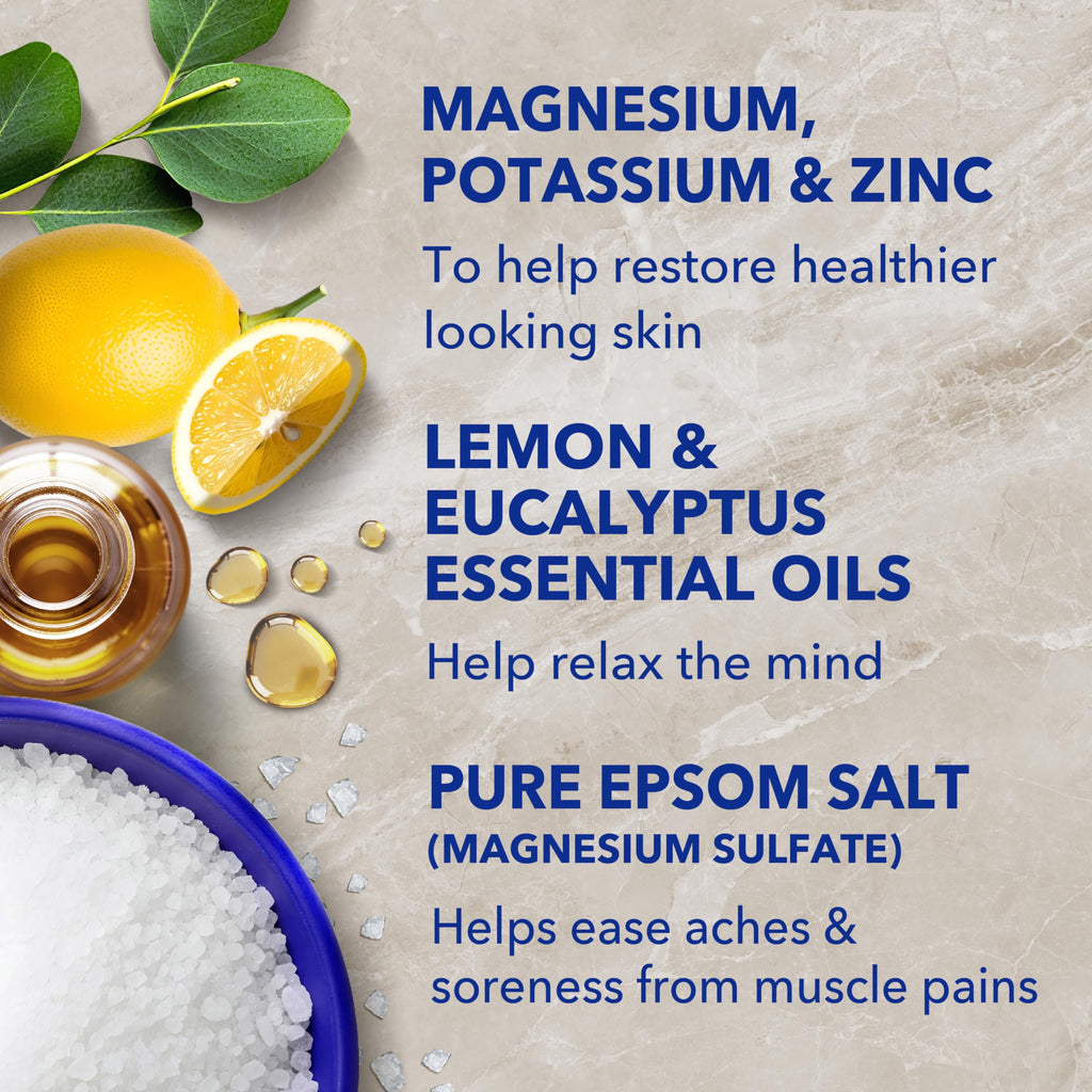 Dr Teal's Epsom Salt Magnesium Soak, Restorative Minerals with Magnesium, Potassium & Zinc, 3 lbs