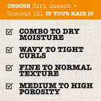 Maui Moisture Curl Quench + Coconut Oil Curl Smoothie, 12 oz | Curly Hair Styling Cream, with Coconut Oil & Papaya Butter, Helps Tame Frizz & Enhance Softness, Silicone Free