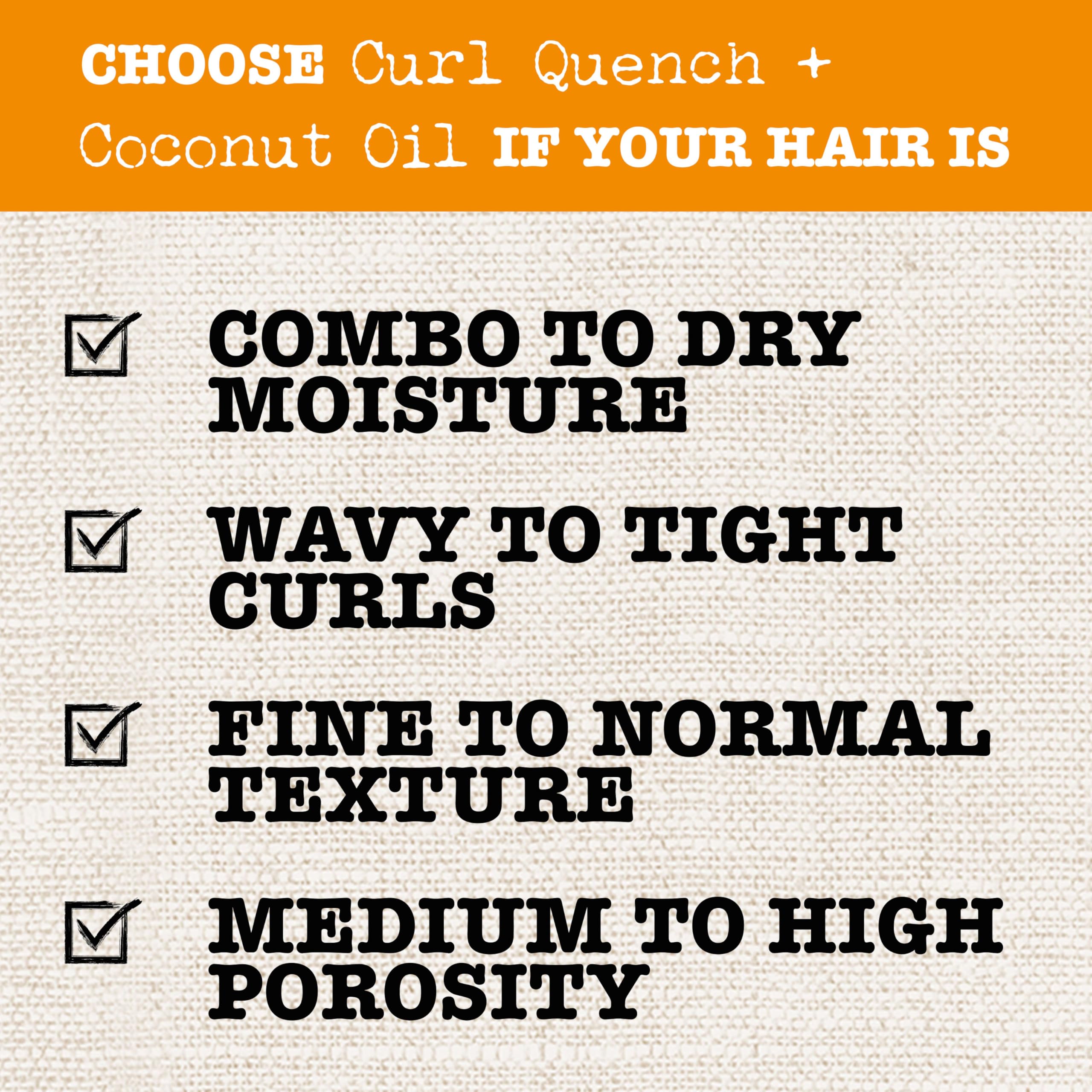 Maui Moisture Curl Quench + Coconut Oil Curl Smoothie, 12 oz | Curly Hair Styling Cream, with Coconut Oil & Papaya Butter, Helps Tame Frizz & Enhance Softness, Silicone Free