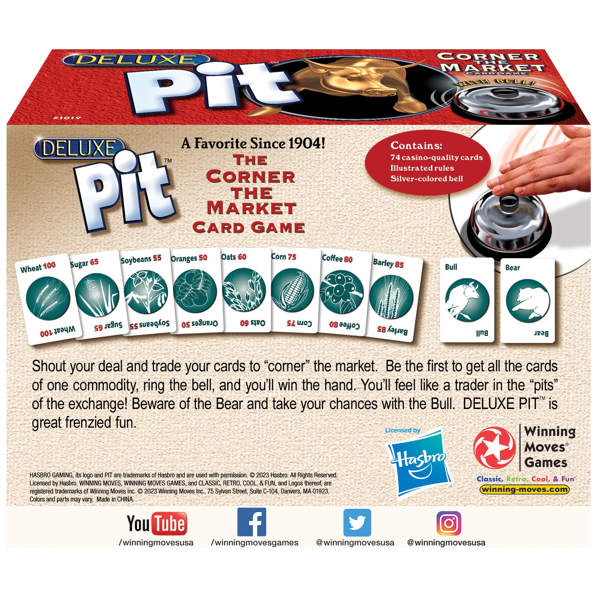 Buy now Deluxe Pit by Winning Moves Games USA, Loud and Raucous Party Game for 3 to 8 Players, Ages 7 and Up at indiglob india