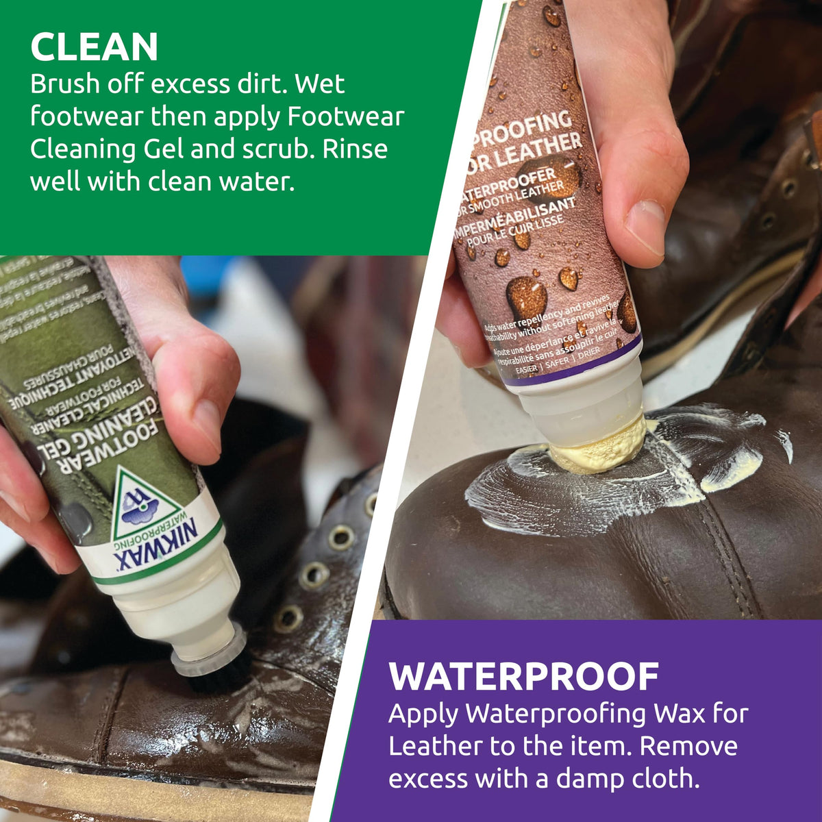 Nikwax Waterproofing Wax for Leather, Tube