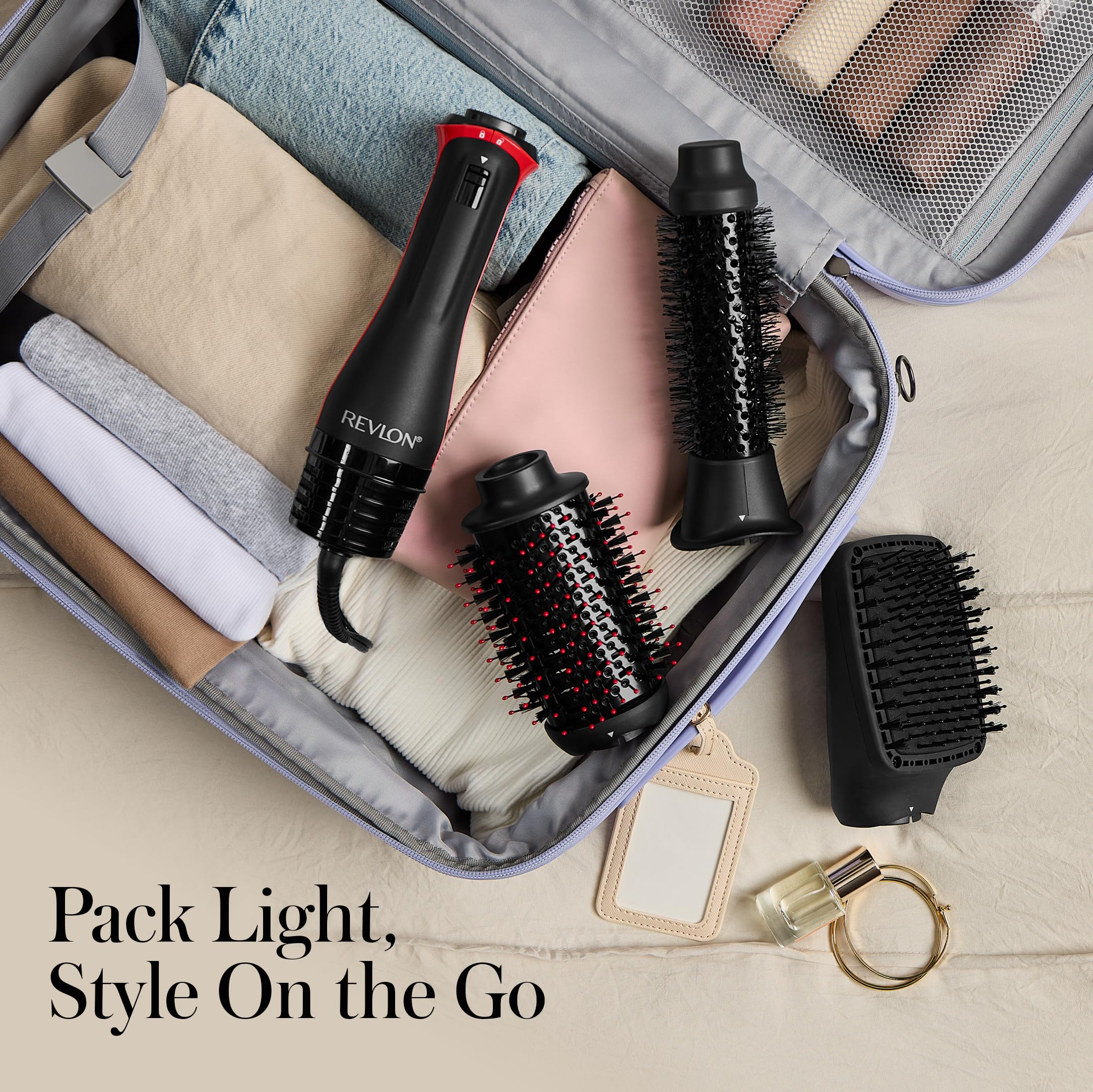 Buy now REVLON One Step Volumizer PLUS Hair Dryer and Styler - More Volume, Less Damage, and More Styling Control for Easy and Fast Salon-Style Blowouts, Plus Travel Friendly (Black) at indiglob india