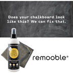 Remooble Non-Toxic Chalkboard Cleaner Spray & Microfiber Cleaning Cloth, 8 oz.