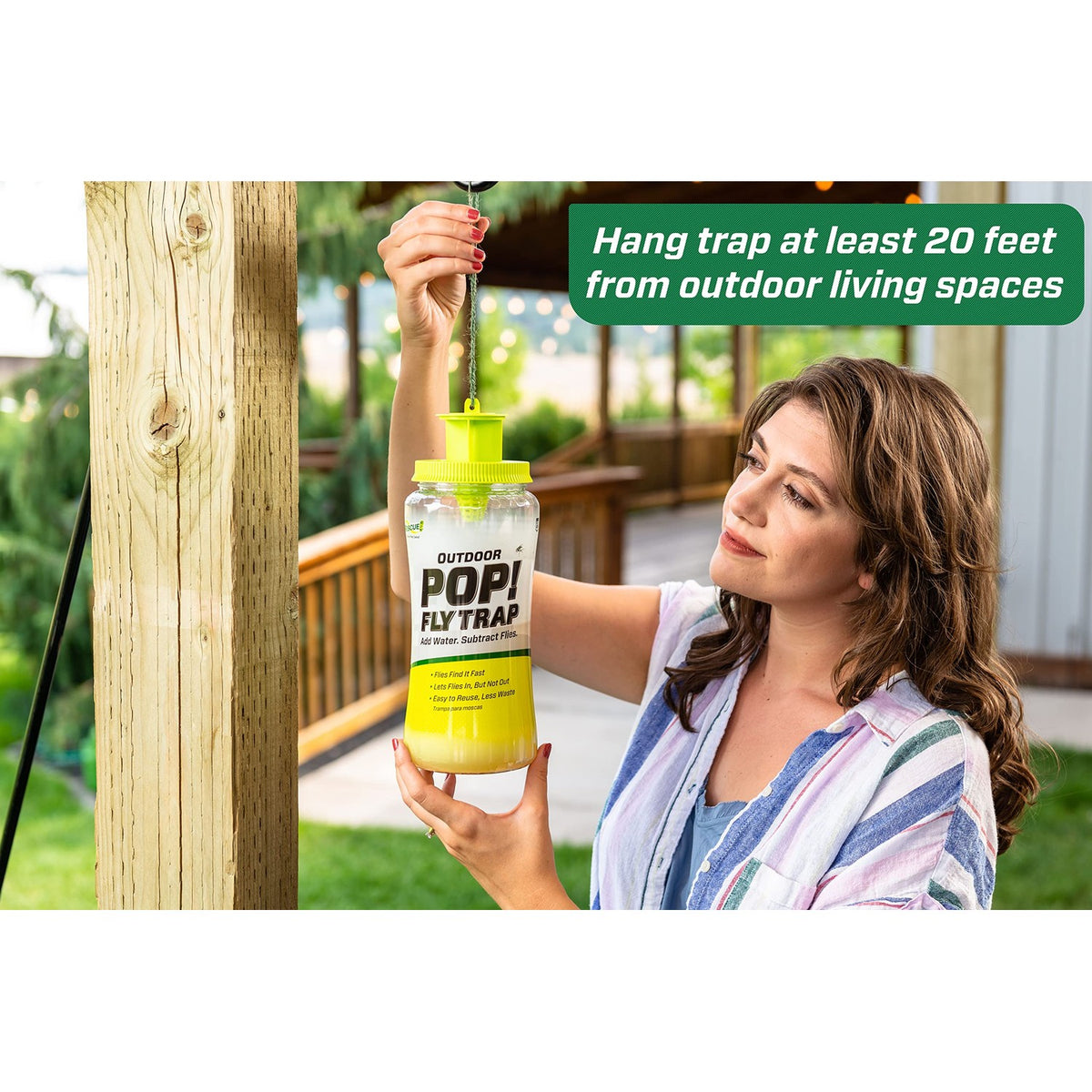 RESCUE! POP! Fly Trap – Large Reusable Fly Trap for Outdoor Use - 3 Pack