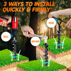 [Premium] 4PCS Ground Anchors Screw in & Power Nut Driver, Swing Set Anchor