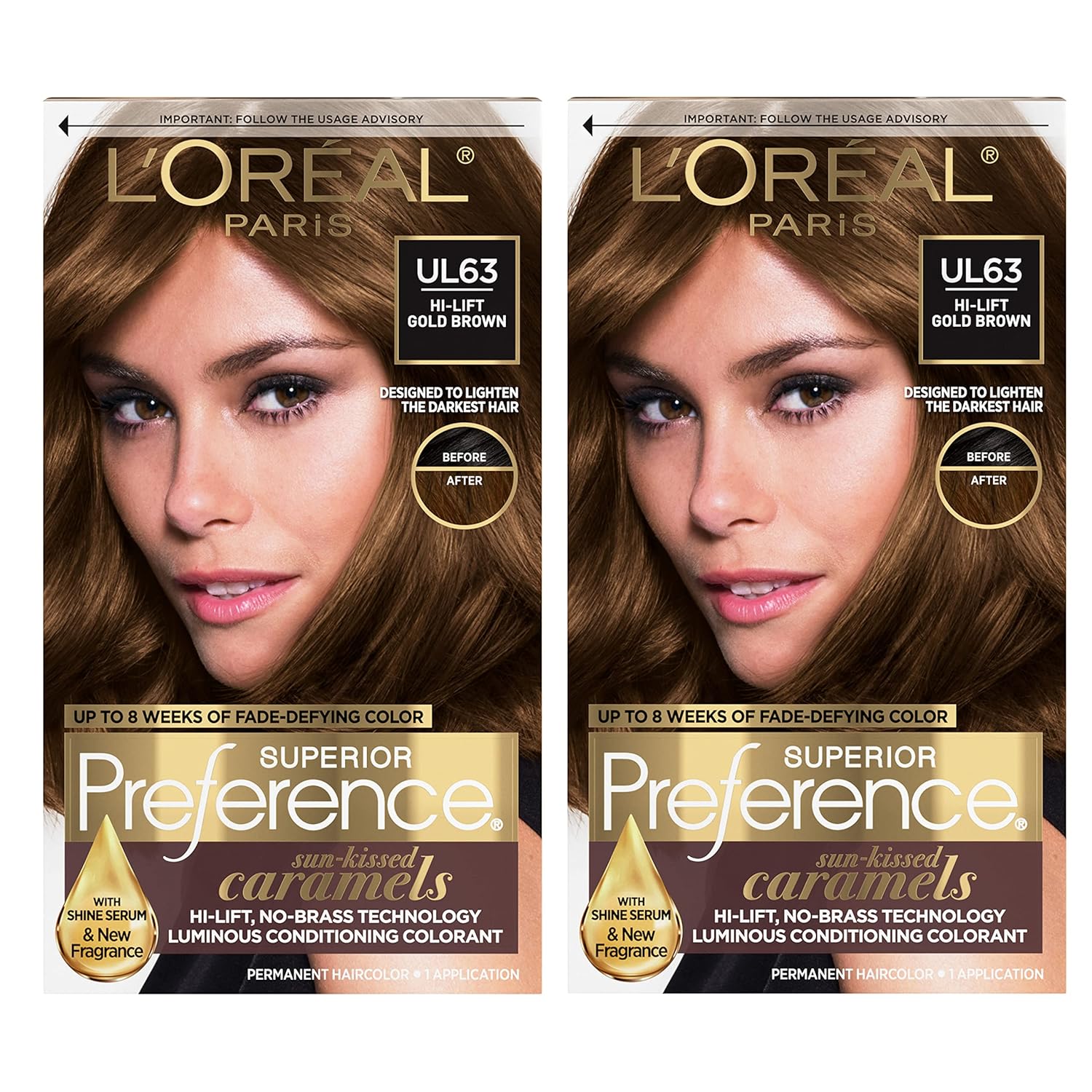 Buy now L'Oreal Paris Superior Preference Luminous Fade-Defying Permanent Hair Color, Hair Dye For Up to 9 Weeks of Radiance, Light Ash Blonde 9A, 1 Hair Dye Kit U163 Hi-Lift Golden Brown 1 Count (Pack of 2) at indiglob india