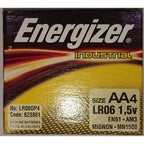 Energizer EN91 Industrial Alkaline Batteries, AA (Box of 144 Batteries) - Made in The USA or Singapore