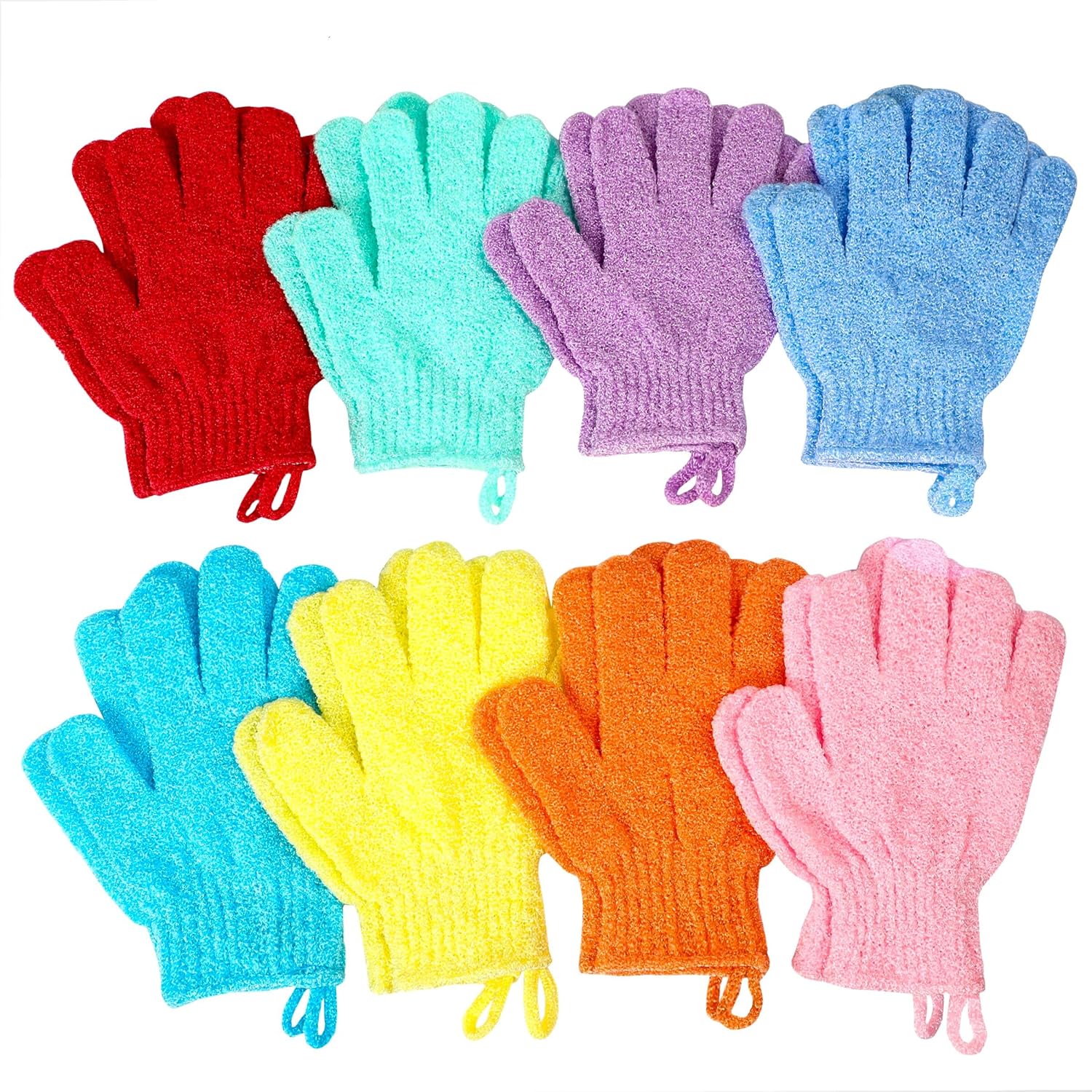 Buy now Shower Gloves,24 Pcs Exfoliating Bath Gloves,Body Scrub Gloves with Hanging Loop for Beauty Spa Massage Skin Shower Body Scrubber-12 Colors With Hanging Loop 16 at indiglob india