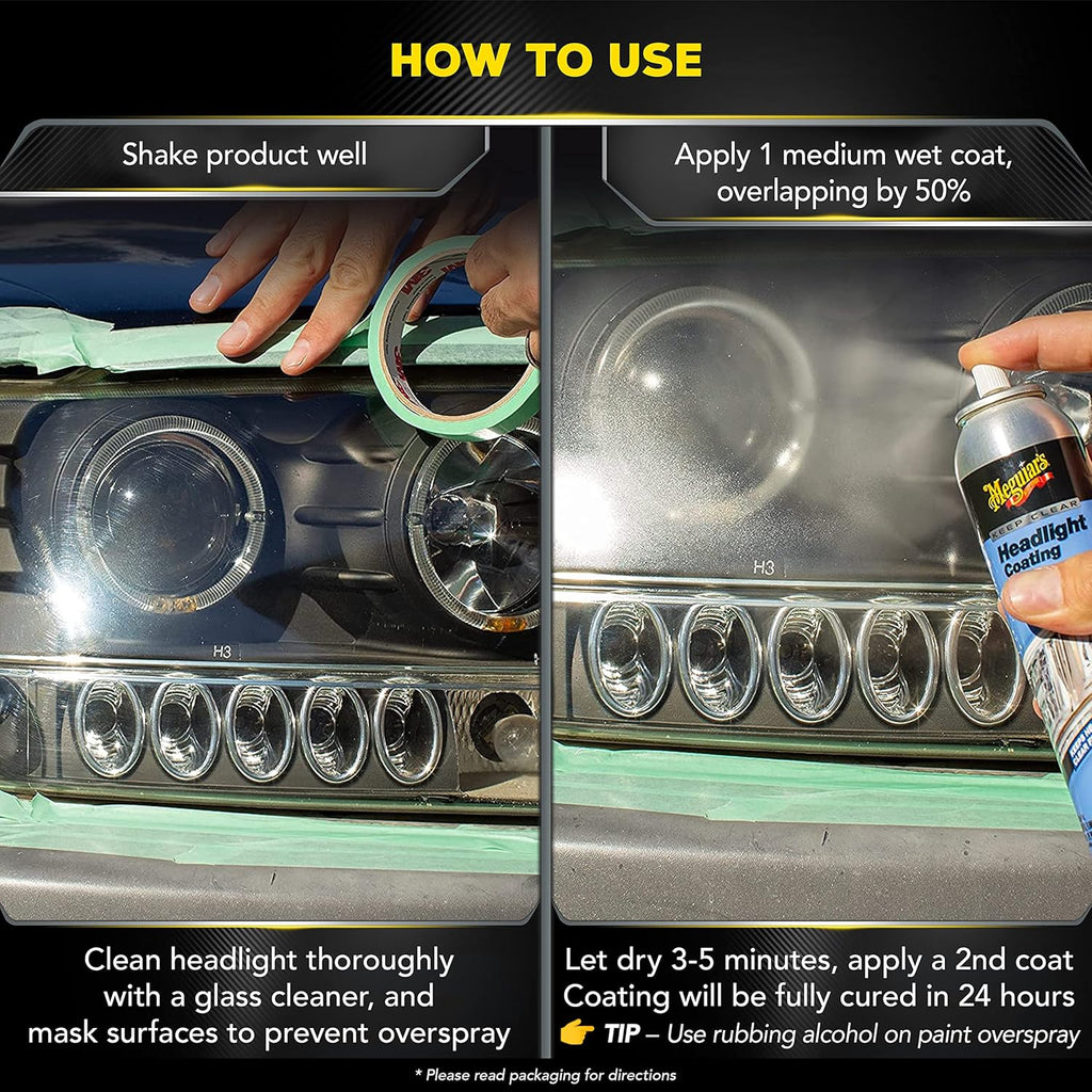 Buy now Meguiar's Keep Clear Headlight Coating, Maintain Like-New Clarity of Your Headlights with an Easy-to-Use Formula and UV Protection that Lasts All Year Long, 4 Ounce Aerosol at indiglob india