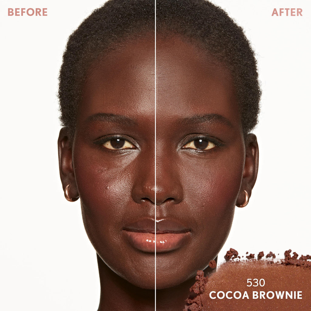 COVERGIRL TruBlend Skin Enhancer Baked Luminous Finishing Face Powder, with Hyaluronic Acid and White Rose Extract, Sheer & Buildable - 530 Cocoa Brownie
