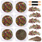 Teenitor 6 Colors Glow in The Dark Glitter Gel, Face Glitter Gel, Body Glitter Hair Glitter for Carnival Makeup UV Black Light Party Cheer Raves Festivals