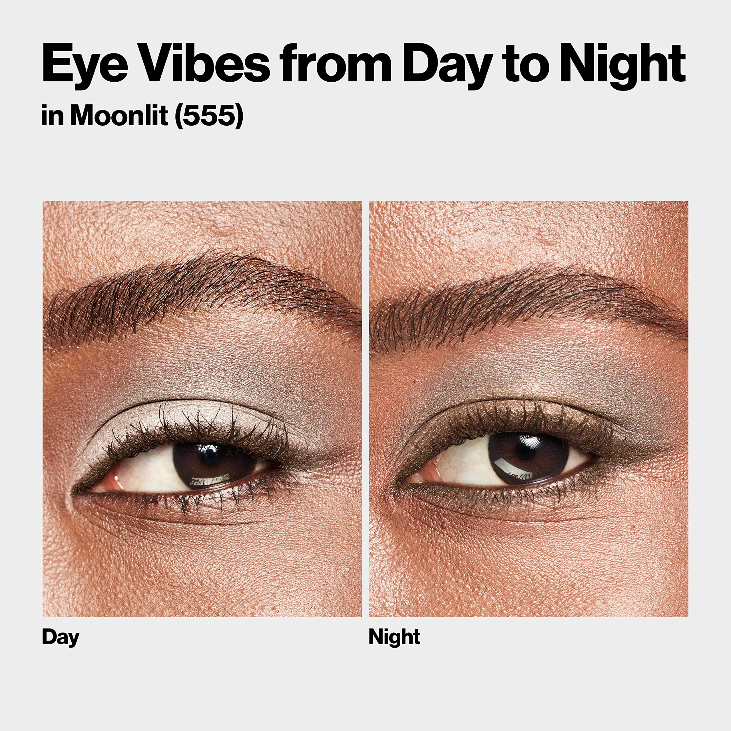 Revlon ColorStay Day to Night Eyeshadow Quad, 555 Moonlit, 0.16 oz | Longwear eyeshadow quad with velvety, blendable matte & shimmer shades. Crease & smudge proof. Up to 24hr wear.