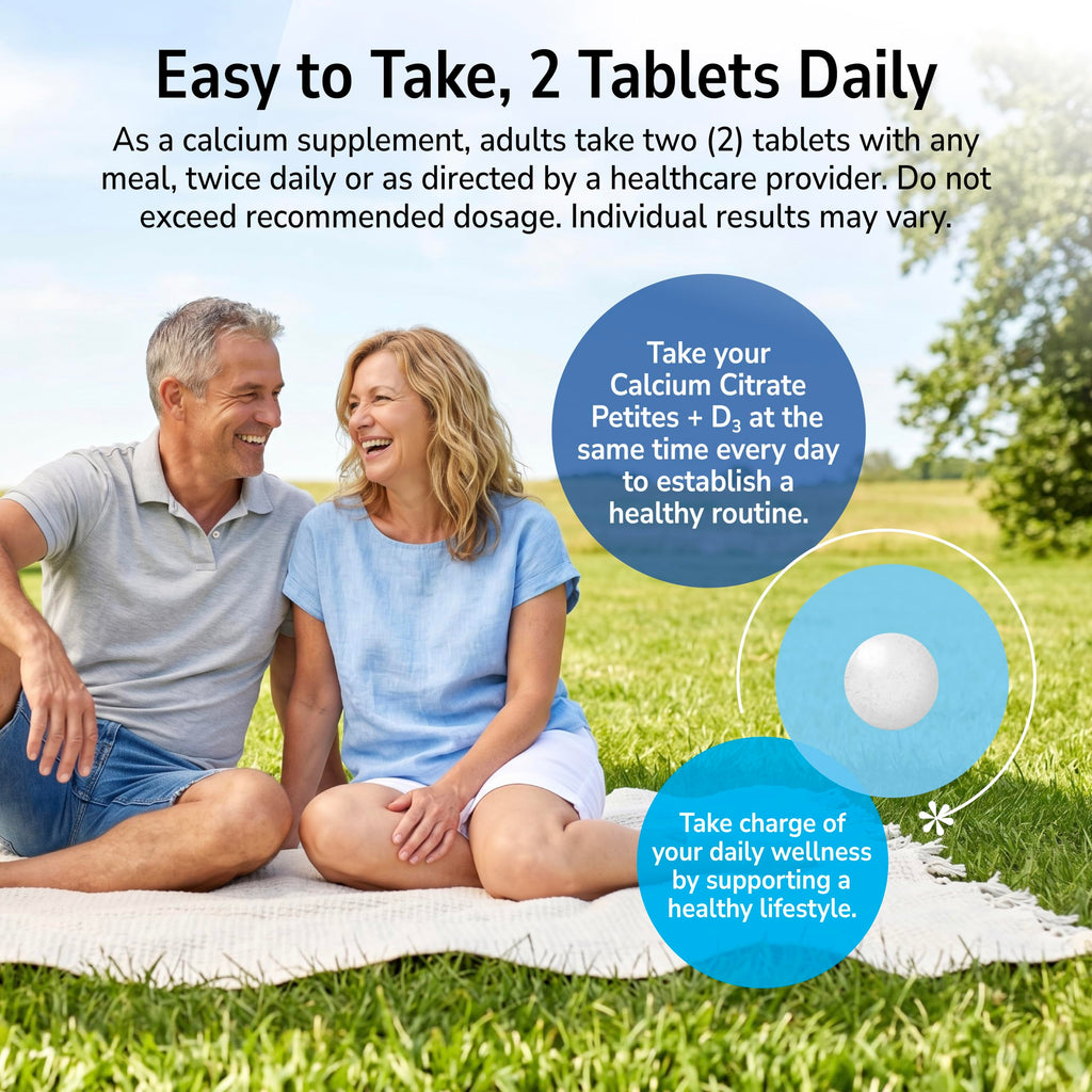 21st Century Calcium Citrate + D3 Petites, Easy to Swallow, 200 Count | Highly Absorbable Calcium Citrate with Vitamin D3, Compare VS. Citracal® +D3 Petites, Bone Strength & Density Support