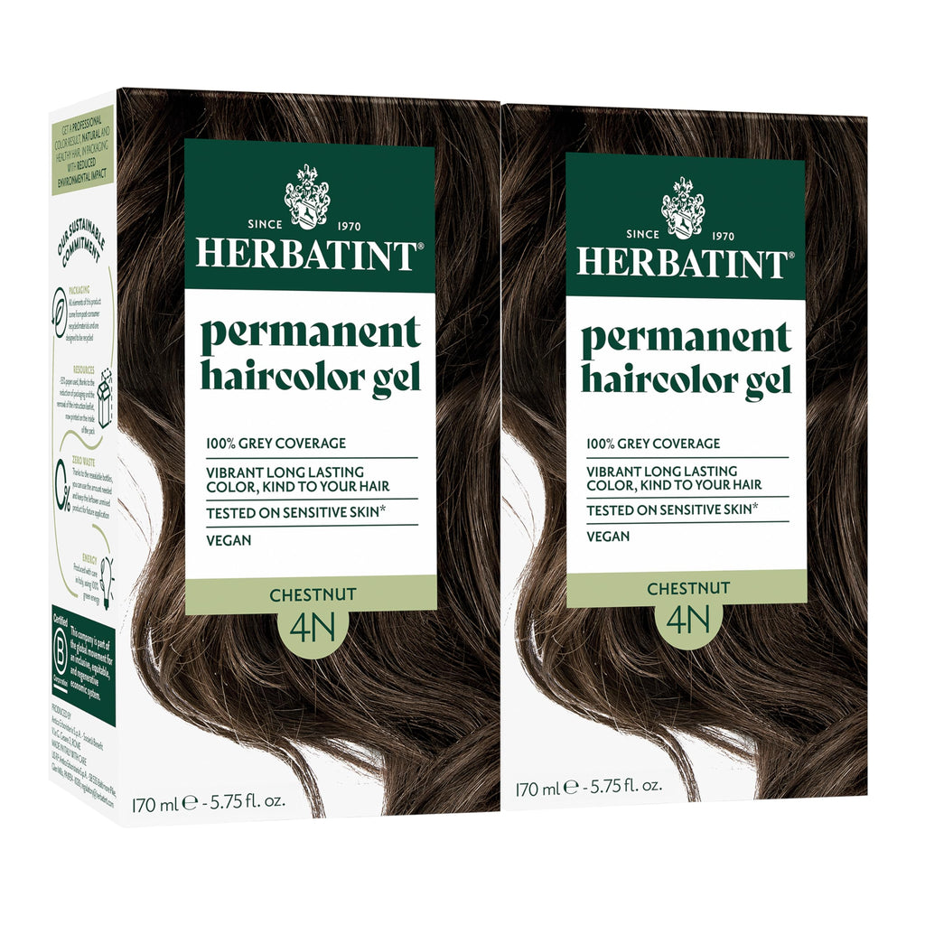 Buy now Herbatint Permanent Hair Dye For Women - 4N Chestnut - For Up To 100% Gray Coverage of Resistant Gray Hair - Ammonia-Free, Alcohol-Free & Vegan - Salon Influenced Hair color 5.75 fl oz at indiglob india