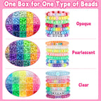 Pony Beads for Bracelets, 4026 Pcs 72 Colors Kandi Beads for Jewelry Making