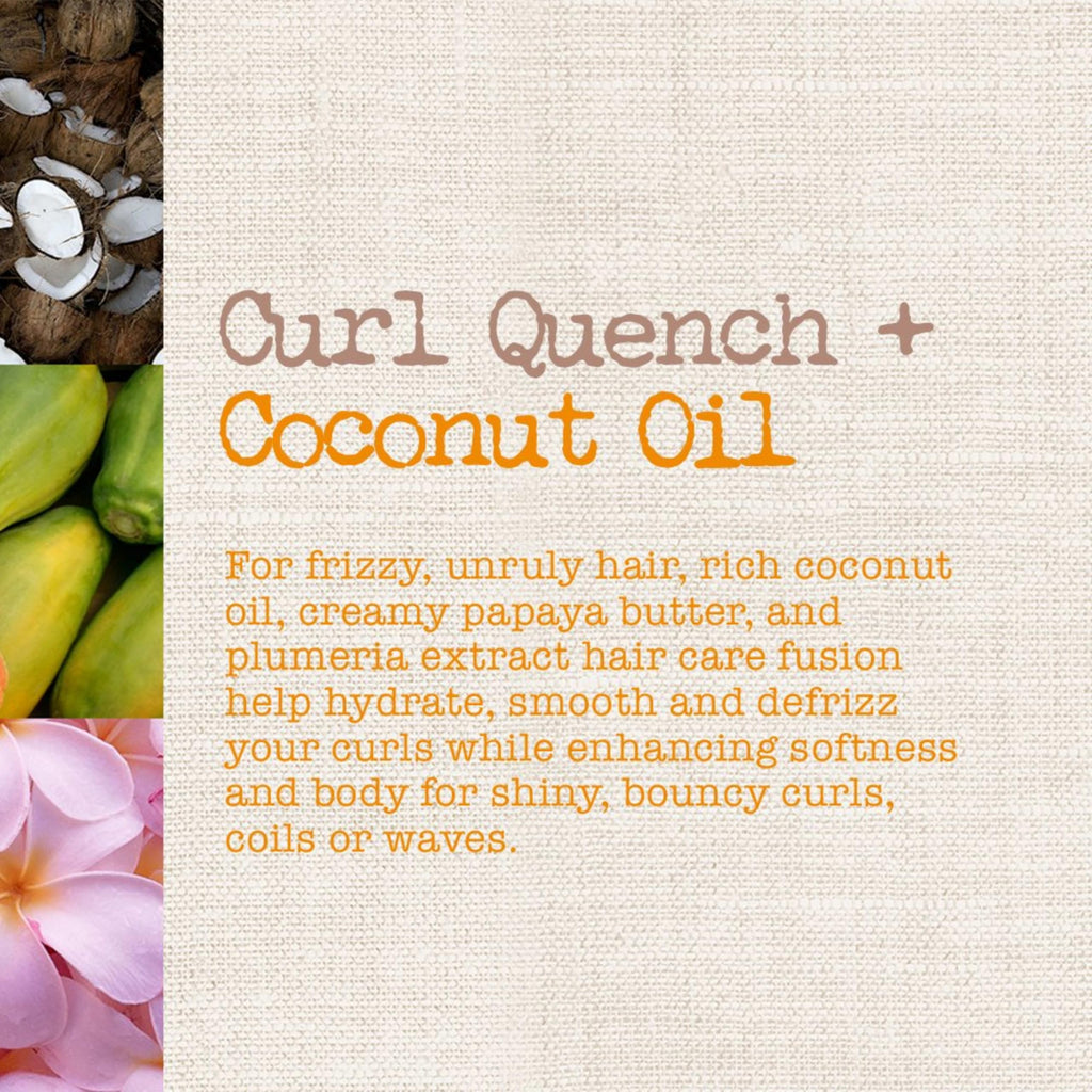 Maui Moisture Curl Quench + Coconut Oil Curl Smoothie, 12 oz | Curly Hair Styling Cream, with Coconut Oil & Papaya Butter, Helps Tame Frizz & Enhance Softness, Silicone Free