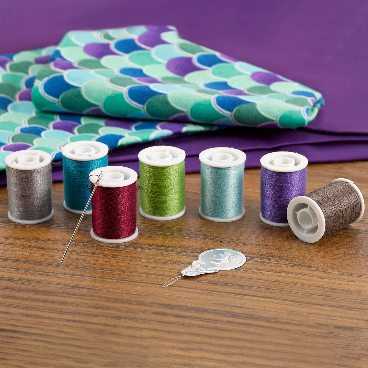 SINGER Polyester Sewing Thread Set, Assorted Colors, 50 Yards, 30 Count