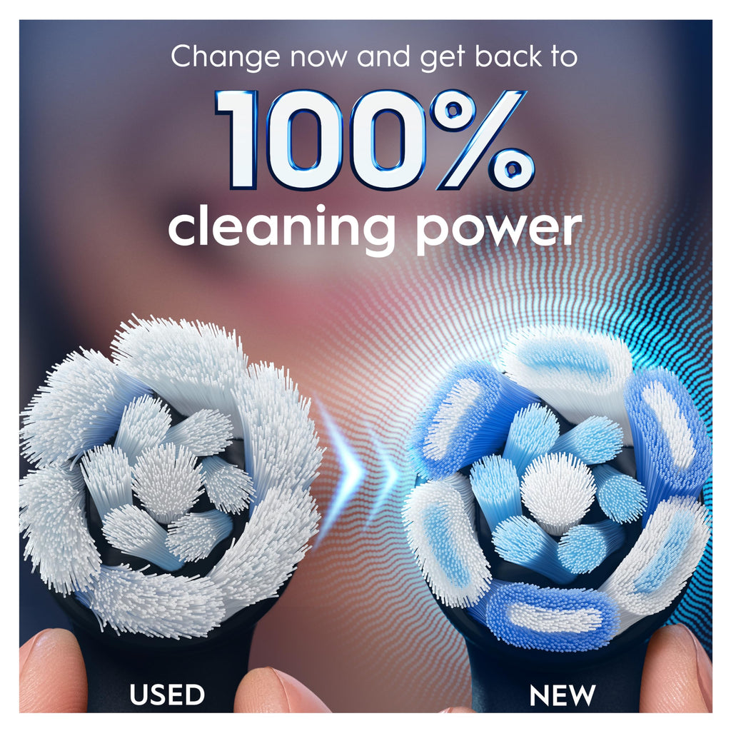 Buy now Oral-B iO Ultimate Cleaning Electric Toothbrush Heads, 8 Pieces, Ultimate Tooth Cleaning, Toothbrush Attachment for Oral-B Toothbrushes, Letterbox Enabled Packaging, Black at indiglob india