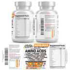 Clean Nutraceuticals Amino Acids Supplement L-Lysine, L-Threonine, L-Leucine, Isoleucine, Valine, L-Histidine, L-Tryptophan, L-Methionine, L-Arginine, L-Cysteine, L-Glutamine, L-Serine, Aspartic Acid