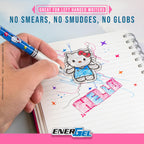 Pentel Writing Essentials 10 Pack, Hello Kitty® and Friends, Limited Edition, 4 EnerGel 0.7mm gel pens, 2 EnerGize 0.7mm pencils, 2 bock erasers, and 2 refill leads