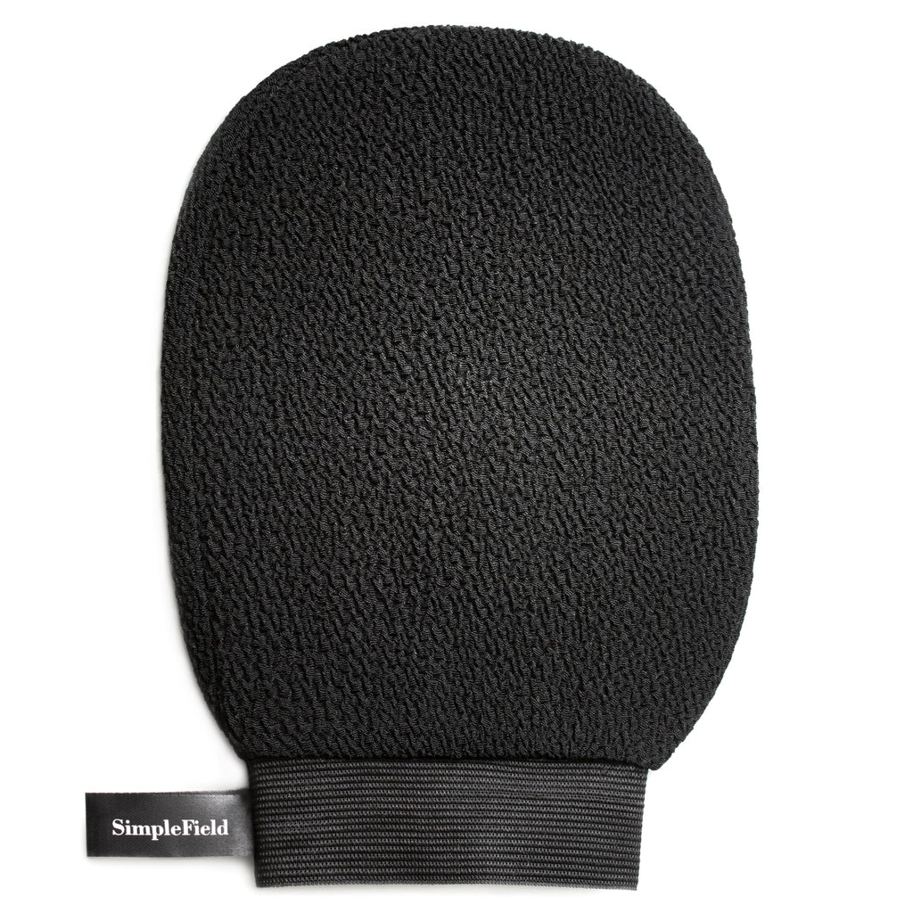 SimpleField Korean Exfoliating Mitt for Remove Dead Skin. 2 Pack 100% Viscose Kessa Deep Exfoliating Gloves for Body Scrub, Keratosis Pilaris and Self Tanning Removal. Easily Smooth Skin Surface.
