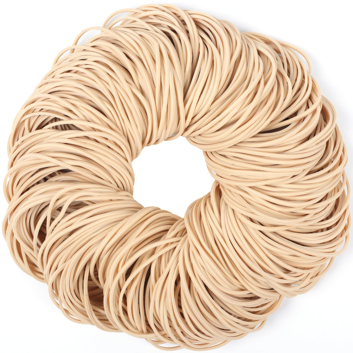 Rubber Bands Size #19 Beige 300pcs Elastic Rubber Bands for Office Supplies
