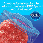Buy now Ziploc Gallon Food Storage Freezer Bags, New Stay Open Design with Stand-Up Bottom, Easy to Fill, 28 Count at indiglob india