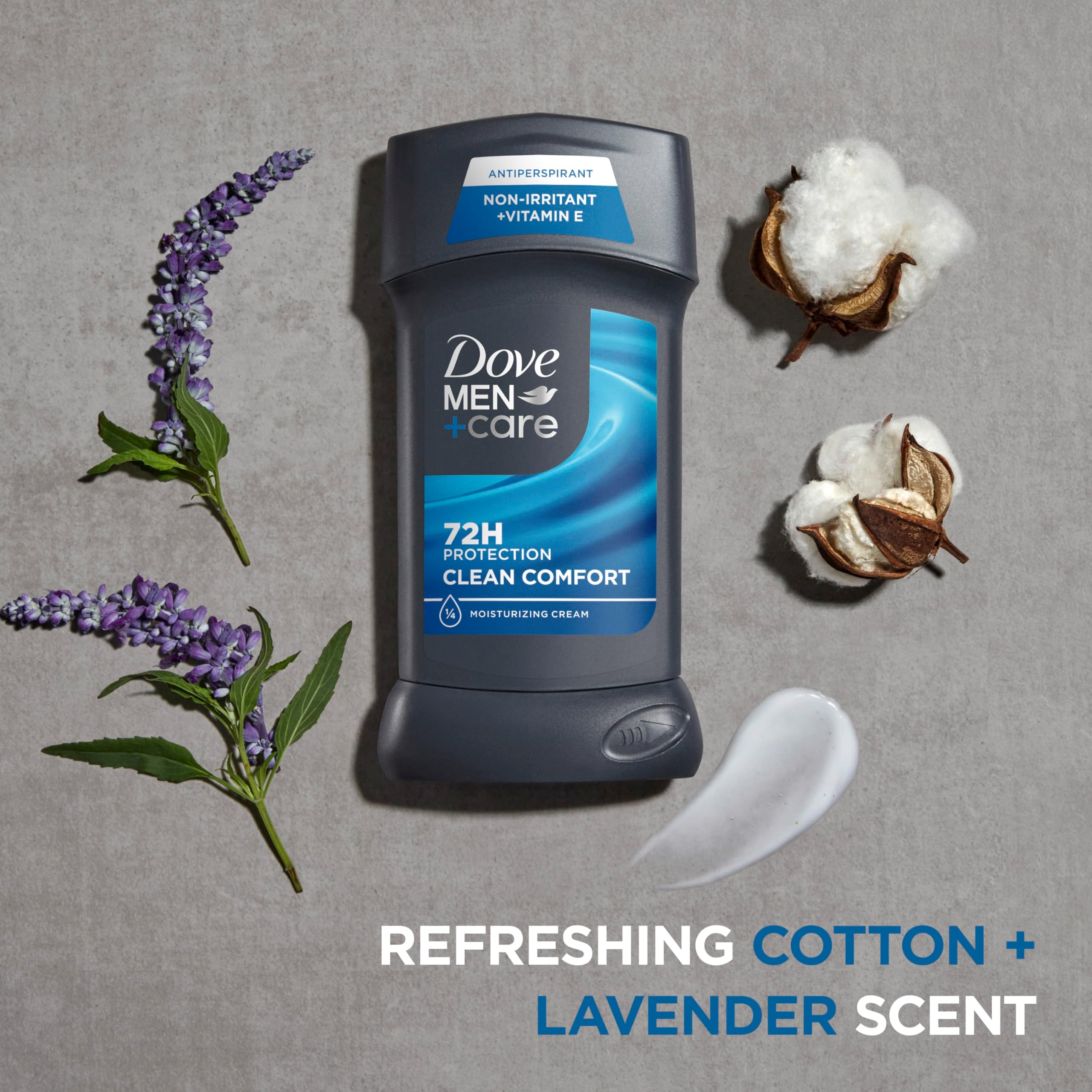 DOVE MEN + CARE Antiperspirant Deodorant Stick Clean Comfort Twin Pack 72-Hour Sweat & Odor Protection Antiperspirant for Men With 1/4 Moisturizing Cream 2.7 oz | Antiperspirant for Men With 1/4 Moisturizing Cream, 72-Hour Sweat & Odor Protection