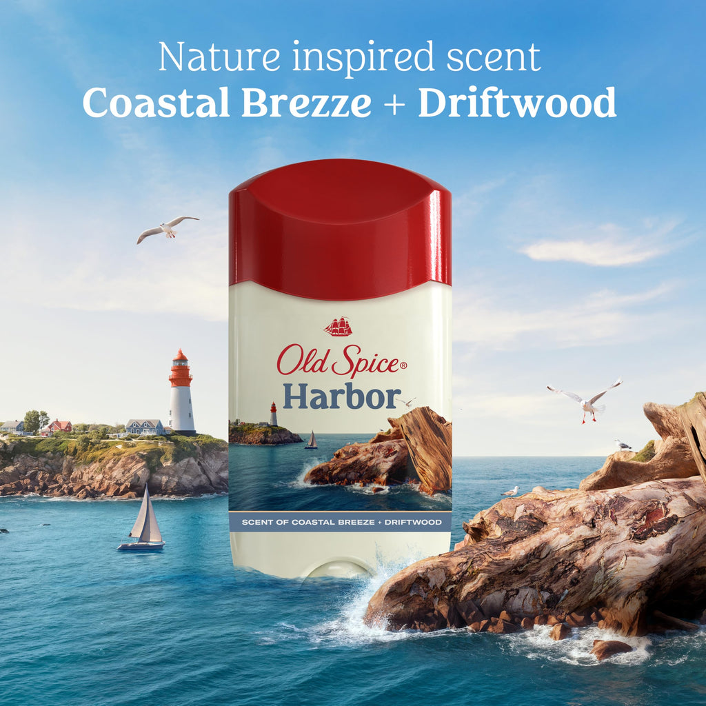 Old Spice Harbor Antiperspirant featuring Coastal Breeze and Driftwood scent, backed by CuratCart's store trust.