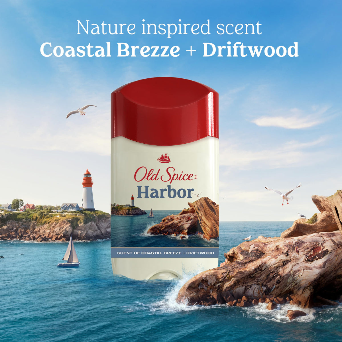 Old Spice Harbor Antiperspirant featuring Coastal Breeze and Driftwood scent, backed by CuratCart's store trust.
