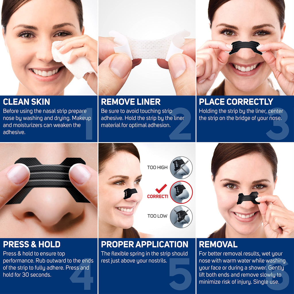 Clear Passage Nasal Strips, Black Extra Strength, 50 Count