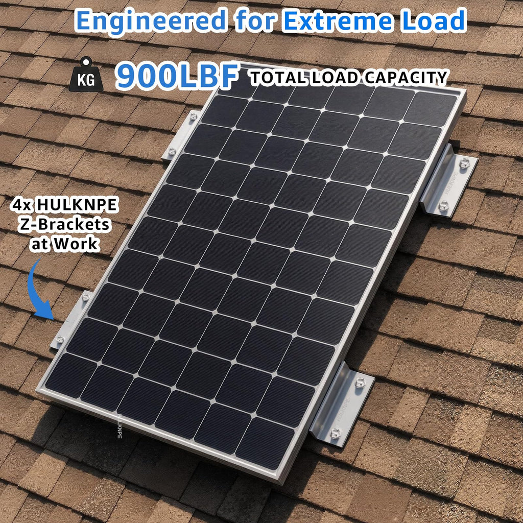 Z Brackets Solar Panel Mounting Kit (16 Pack) - Heavy Duty Corrosion-Resistant Aluminum for RV, Boat, Roof & Off-Grid Installations