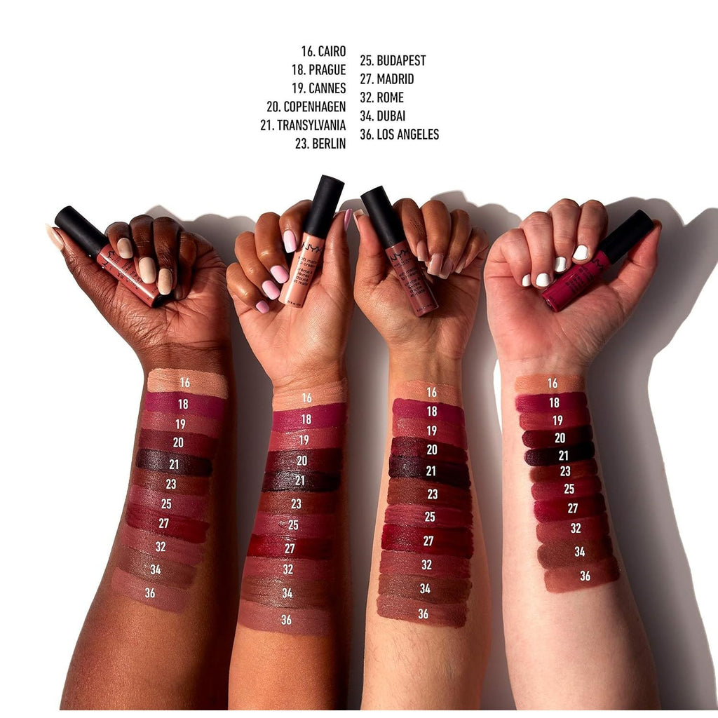 Buy now NYX PROFESSIONAL MAKEUP Soft Matte Lip Cream, Lightweight Liquid Lipstick - Transylvania (Matte Deep Violet) at indiglob india