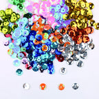 DIYASY 9800 Pcs 6MM Bulk Loose Sequins, Round Embroidery Sequins Cup Craft Sequin with Holes for DIY 22 Colors