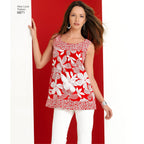 Buy now Simplicity U06871A New Look Easy to Sew Misses' Pullover Tunic and Top Sewing Pattern Kit, Code 6871, Sizes 10-22 at indiglob india