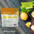 Traditional Medicinals Organic, Belly Comfort Lozenges, Lemon Ginger - Supports Nausea Relief and Occasional Indigestion - Non-GMO, Stimulant-Free - 30 Individually Wrapped Lozenges