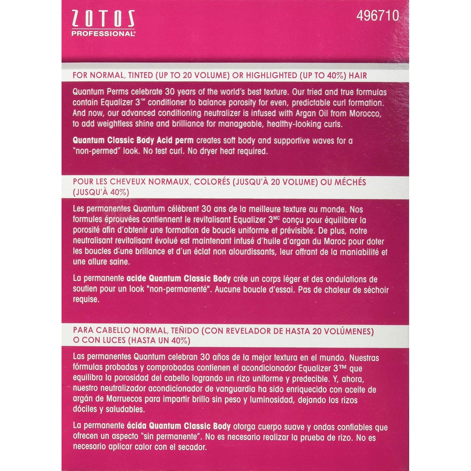 Buy now Zotos Quantum Classic Body Acid Permanent Unisex Treatment 1 Application at indiglob india