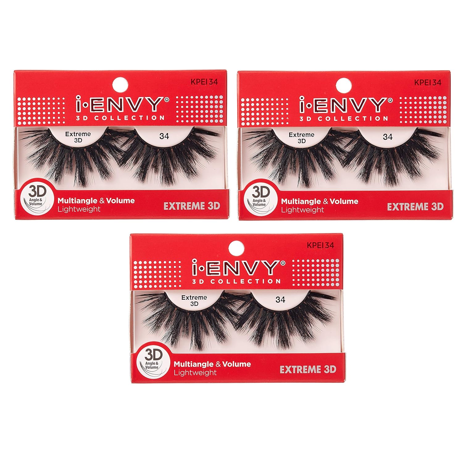 Buy now i-Envy 3D Glam Collection Multi-angle & Volume (2 PACK, KPEI14) 1 Count (Pack of 3) KPEI34 at indiglob india