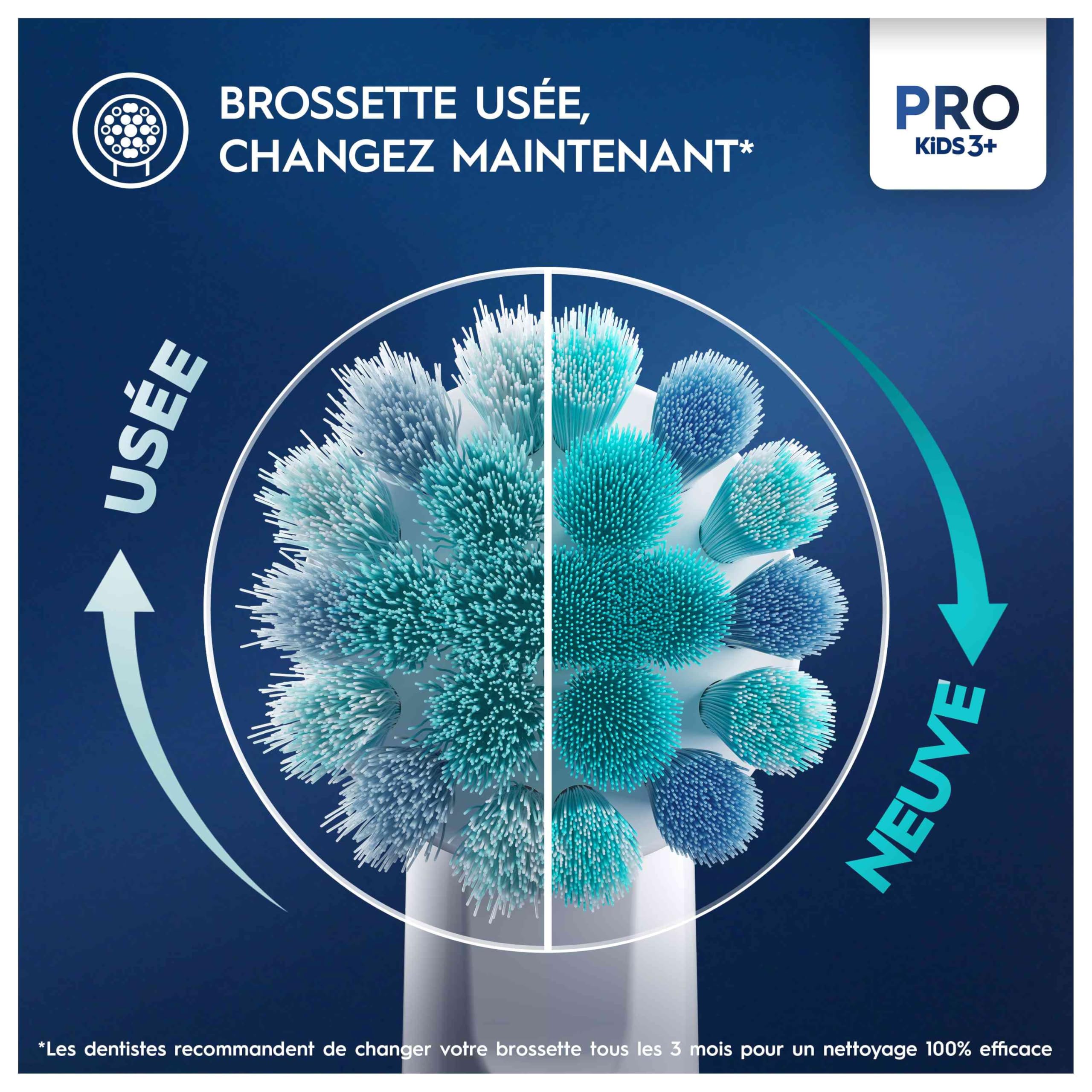 Buy now Oral-B Pro Kids Electric Toothbrush Head, with Spiderman Characters, Extra Soft Bristles, for Ages 3+, Pack of 4 Toothbrush Heads, White at indiglob india