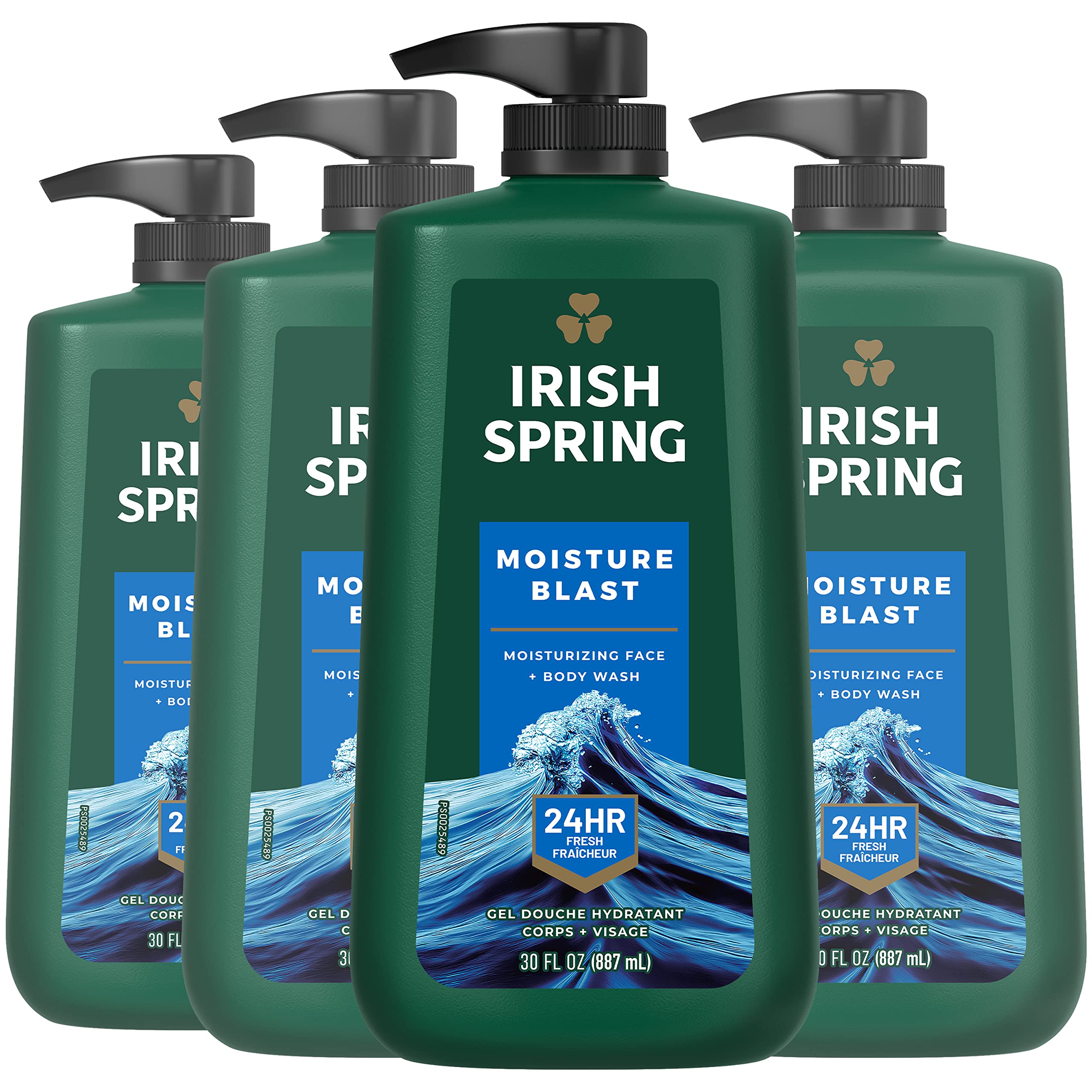 Buy now Irish Spring 5 in 1 Moisturizing Body Wash for Men, Shampoo, Conditioner, Body and Face Wash, and 24 Hour Deodorizer, Paraben-Free, Fresh Eucalyptus & Bergamot Scent, 20 fl oz at indiglob india