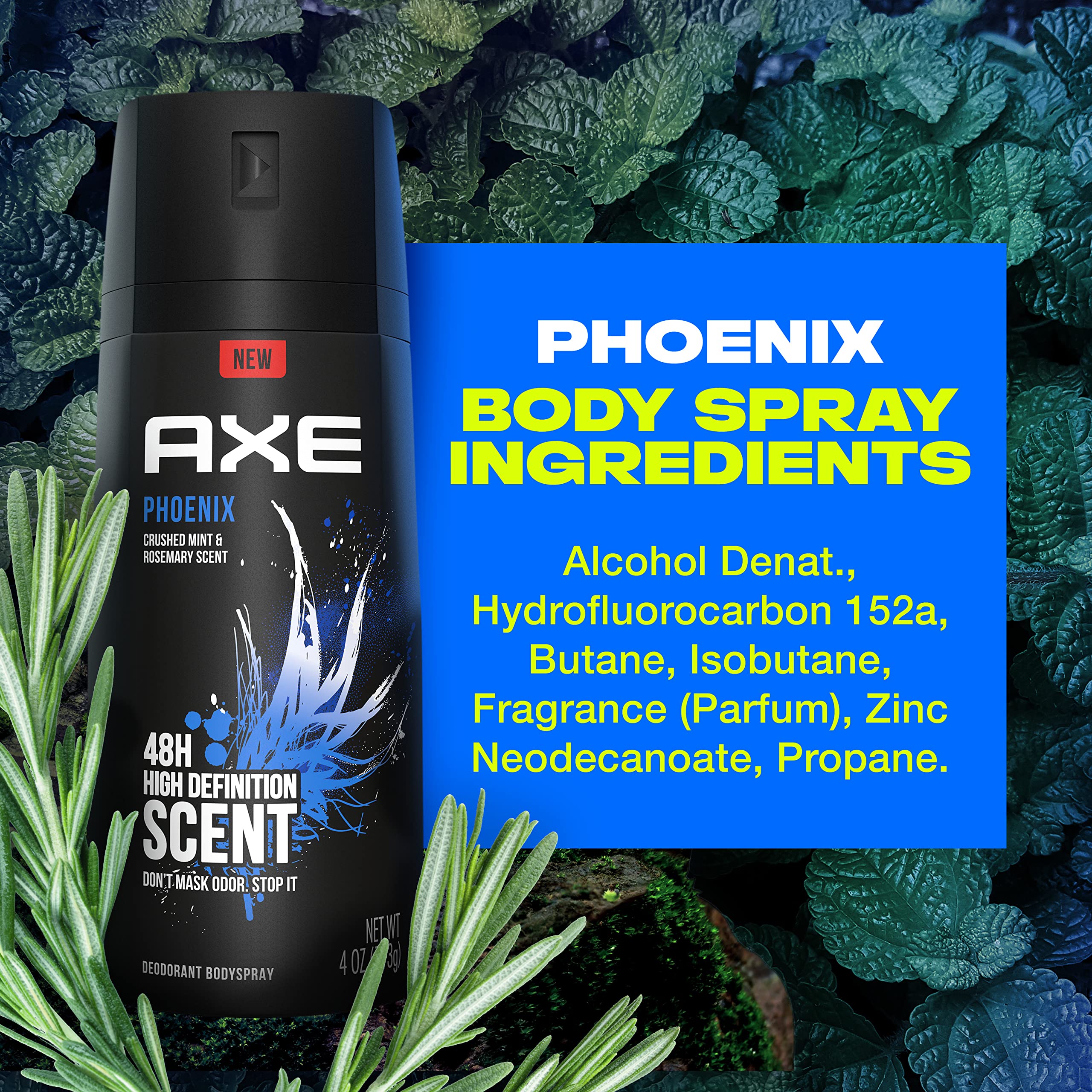 Buy now Axe Body Spray Deodorant For Long Lasting Odor Protection, Phoenix Deodorant For Men Formulated Without Aluminum 4oz 4 Count at indiglob india