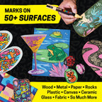 posca Paint Markers, 3M Fine Point Acrylic Paint Pens with Reversible Tips, Art Supplies For Gifts, Decorations Fabric, Metal, Glass, Wood and Canvas, Set of 15