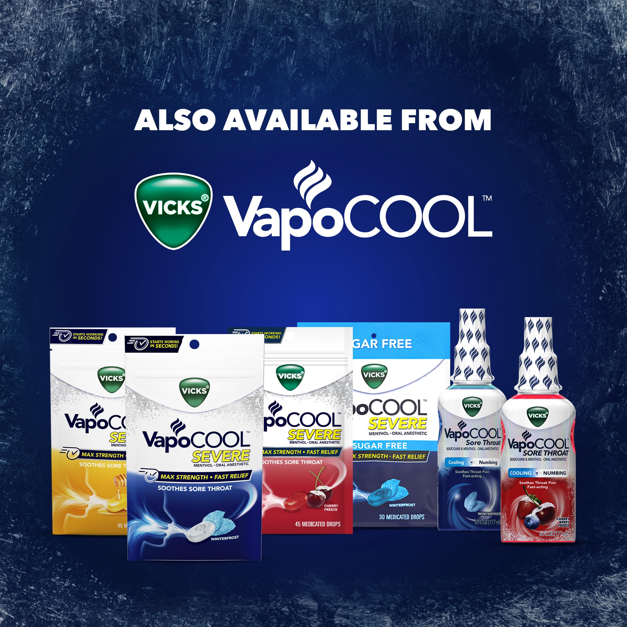 Buy now Vicks VapoCOOL SEVERE Medicated Sore Throat Drops, Fast-Acting Max Strength Relief, Soothes Sore Throat Caused by Cough, Powerful Vicks Vapors, Menthol, Honey Lemon Chill, 225 Total (5 Packs of 45) at indiglob india