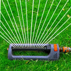 BIGWAVE Turbo Oscillating Water Sprinkler for Yard Covers up to 3,600 sq.ft,19 Nozzles Adjustable Range for Lawn, Garden, Quick Connect Bundle Included, Built-in Spray Jet Cleaning Needle