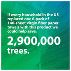 Seventh Generation 100% Recycled Paper Towels, 2 Ply, 140 Sheets, 6 Rolls