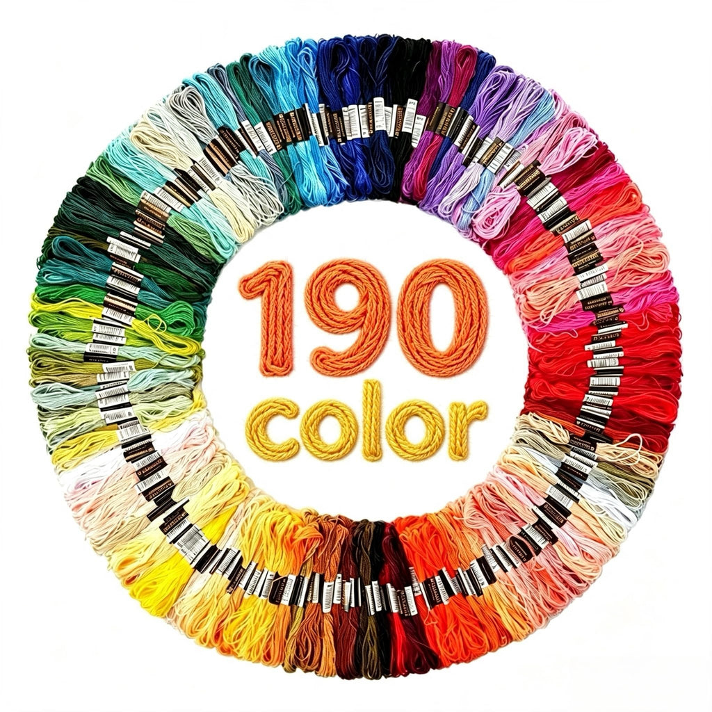 190 Skeins Rainbow Color Embroidery Floss Friendship Bracelet String Cross Stitch Embroidery Thread Cotton Floss Bracelet Yarn, Craft Floss