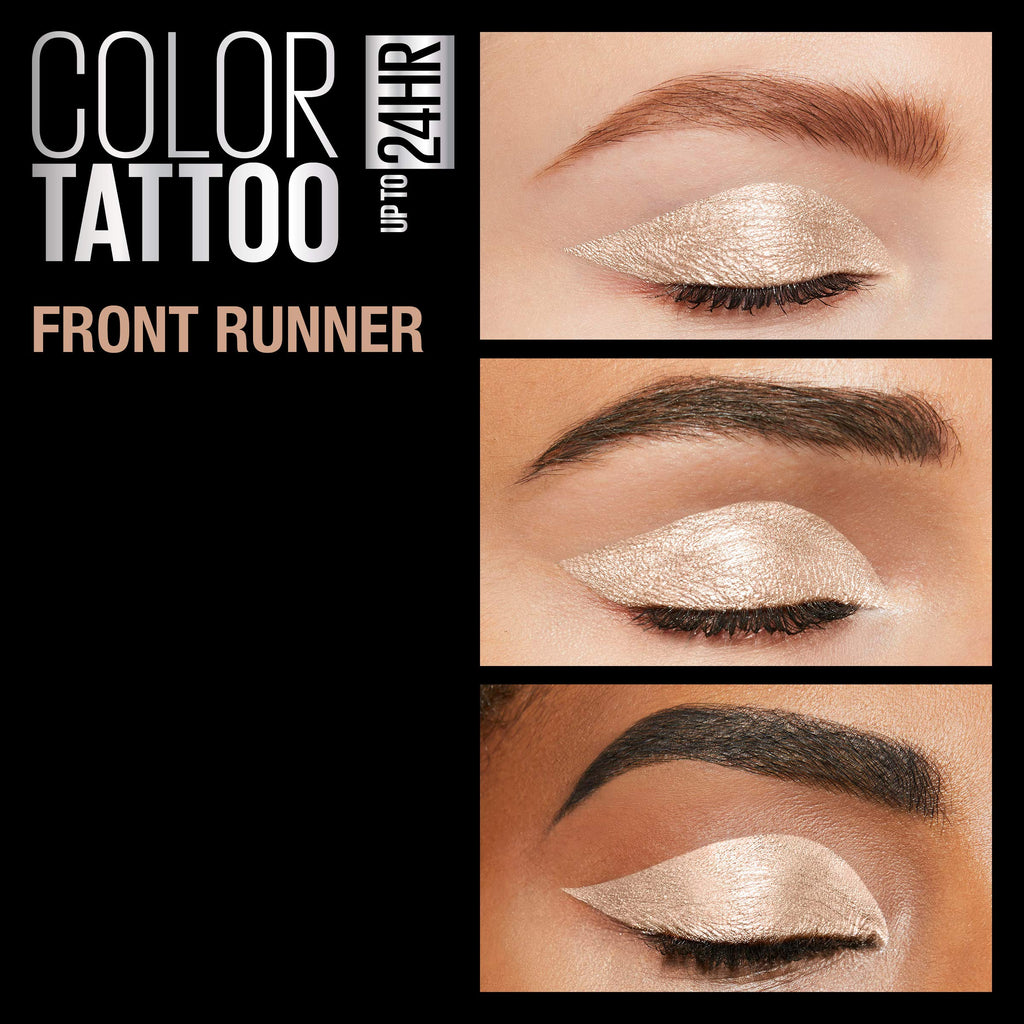 Buy now Maybelline New York Color Tattoo 24 Hour Longwear Cream Eyeshadow Makeup, Front Runner, 1 Count at indiglob india