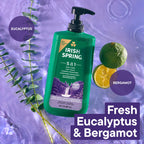 Buy now Irish Spring 5 in 1 Moisturizing Body Wash for Men, Shampoo, Conditioner, Body and Face Wash, and 24 Hour Deodorizer, Paraben-Free, Fresh Eucalyptus & Bergamot Scent, 20 fl oz at indiglob india